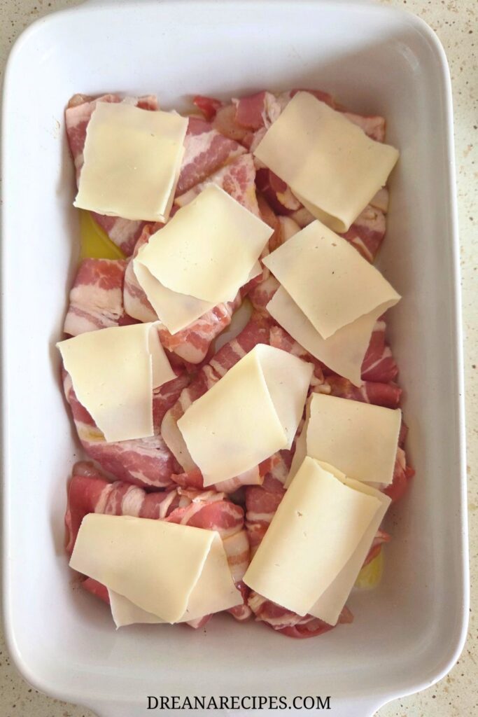 Bacon-wrapped pineapple chicken recipe