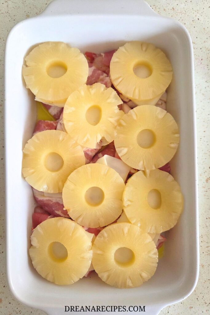 Bacon-wrapped pineapple chicken recipe